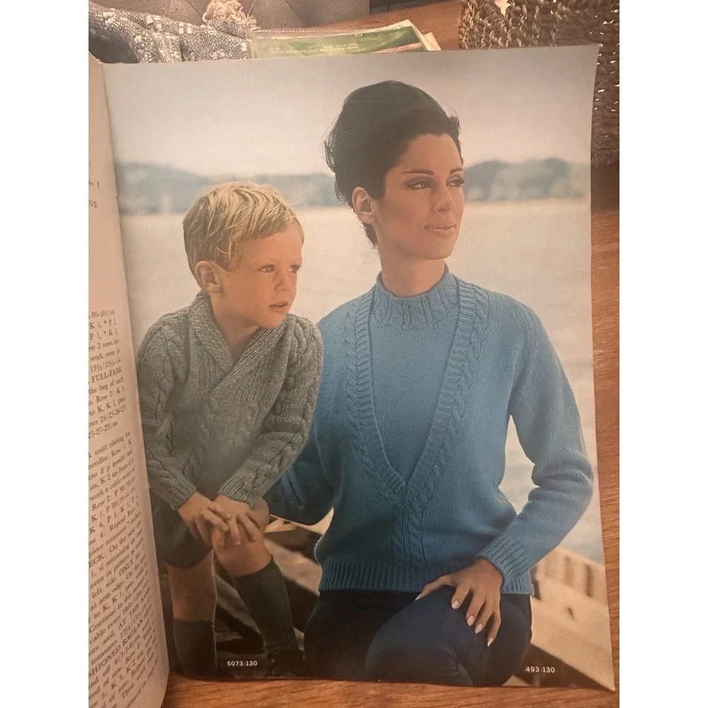 Vintage 1966 Women Men Fashion Magazine Catalog Cables & Raglans Bernat 47page